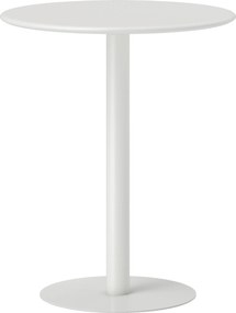 HOMCOM Okrągły stół dla 2 osób, Stal, do wnętrz i na zewnątrz, Biały