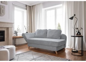 Jasnoszary sztruksowy szezlong (lewostronny) Chic Charlotte – Miuform