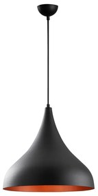 Czarna lampa wisząca z metalowym kloszem ø 41 cm Berceste – Opviq lights