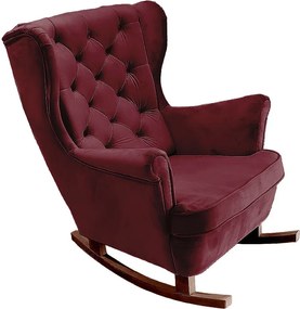 Fotel Relax z Tapicerowanym Siedzeniem i Podłokietnikami, Fotel TV 102x81x95cm Bordowy_29835