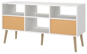 Biała szafka pod TV 117x61 cm Bodo – Tvilum