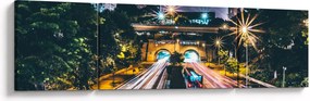 Obraz miasta nocą (170x50 cm)