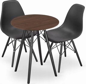 Valora KOVA 60 Okrągły zestaw stołowy Ash w nowoczesnym stylu x2