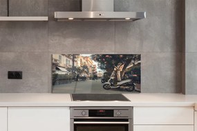 Szklany Panel Motocykle pod Palmami w Lecie