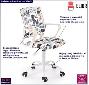 Młodzieżowy obrotowy fotel H8-S82