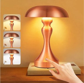 NETTLIFE Lampka nocna LED z funkcją ściemniania dotykowego, bezprzewodowa, ładowana przez USB, styl vintage