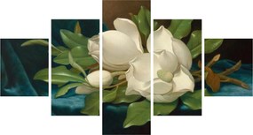 Obraz - Martin Johnson Heade, Giant Magnolias on a Blue Velvet Cloth, reprodukcje (125x70 cm)