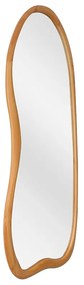 Duże lustro ścienne z organicznego drewna sosnowego- szer. 68 x wys. 178 cm - Naturalny - HARVIL