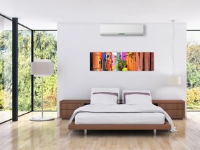 Obraz kolorowej włoskiej ulicy (170x50 cm)