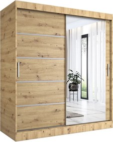 Szafa przesuwna 180 cm dąb artisan C7-N70
