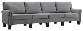 Czteroosobowa jasnoszara sofa - Alaia 4X