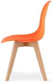 Zestaw pomarańczowych krzeseł w stylu skandynawskim 4 szt F3-Z43