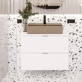 Szafka wisząca podumywalkowa biała 80 x 46 cm ASTROS White