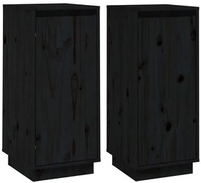 Czarne szafki drewniane zamykane 2 sztuki S2-R66