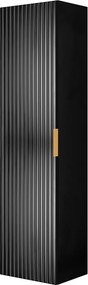 Kolumna łazienkowa, Czarny, 35 x 136 x 27 cm, uchwyty złote