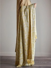 Żółty koc z mieszanki bawełny 130x155 cm Pratello – Bloomingville