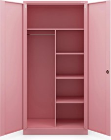 Socjalna szafa ubraniowa Dawid Fresh Style 90x45x185 cm pudrowy róż