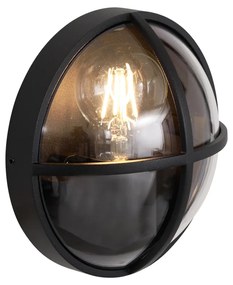 Zewnetrzna Zewnętrzna lampa ścienna czarna okrągła IP65 - TargetPrzemysłowy Oswietlenie zewnetrzne