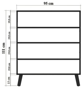 Biała szafka 95x111 cm Multilux – Kalune Design