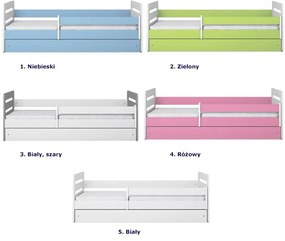 Łóżko dla dziewczynki z materacem Candy 2X 80x180 - różowe