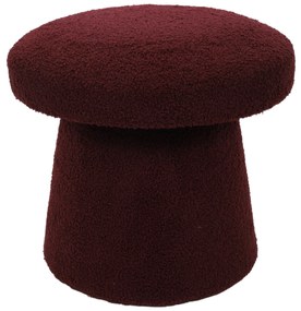 Pufa okrągła tapicerowana TEDDY grzybek boucle, Ø 43 x 38 cm