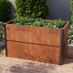 PRIMEYARD 150 x 85 x 77 cm Grządka podwyższona, stal corten, Optyka rdzy - (GFPV00791)