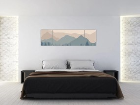 Obraz - Góry Turkusowe N⁰1 (170x50 cm)