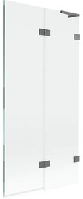 Mexen Lunar L parawan nawannowy 2-skrzydłowy prawy 90 x 150 cm, transparent, gun metal - 897L-090-100-95-00-P