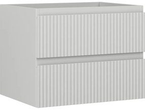 Mexen Rivel szafka łazienkowa podumywalkowa 60 cm, 2 szuflady, ryflowana , szara mat - 91A20-06047-2-BFF62