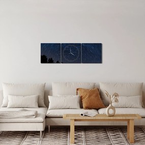 Obraz nocnego nieba (z zegarem) (90x30 cm)