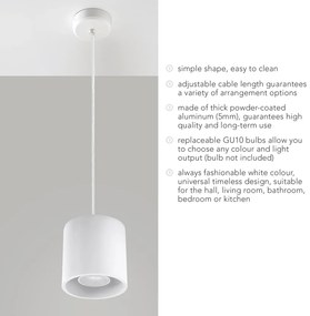 Biała lampa wisząca Nice Lamps Roda