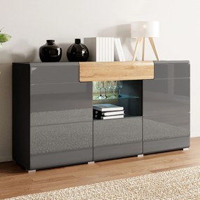 Komoda IBIZA 159 cm do Salonu Sypialni z Szufladą Antracyt