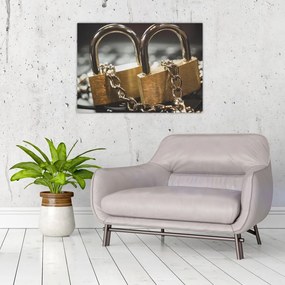 Obraz na szkle - dwa zamki (70x50 cm)
