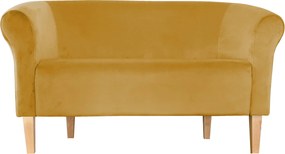 Sofa Milo tkanina Welur wygodna sofa tapicerowana do salonu i poczekalni : Kolor nogi - Drewno, Kolor tkaniny - VELVET - MG15, Typ tkaniny - Velvet, Wysokość nogi - 20 cm