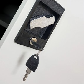 Szafka biurowa na dokumenty Beata 90x40x93 cm antracyt/biały