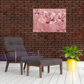 Obraz na szkle - Dekoracje kwiatowe (70x50 cm)