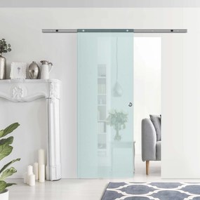 HOMCOM Drzwi Przesuwne Szklane Matowe 775 900 1025 x 2050 mm Nowoczesny Design do Wnętrz | Aosom PL