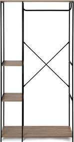 Czarny stalowy zestaw do przedpokoju 90x170x40 cm Aris – Bonami Essentials