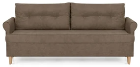 Kanapa sofa 3 os z funkcją spania ELITE Brązowy