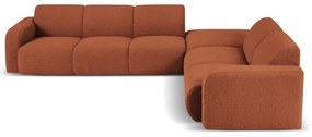 Brązowy narożnik z materiału bouclé (prawostronny) Molino – Micadoni Home