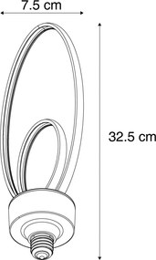 Żarówka dekoracyjna LED E27 czarna 6W 450 lm 3000K