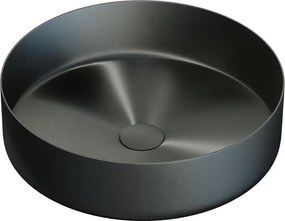 Umywalka nablatowa LJORDAL śr. 40 cm stal/czarny