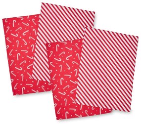 Bawełniane ścierki ze świątecznym motywem zestaw 4 szt. 50x70 cm Candy Cane – Catherine Lansfield