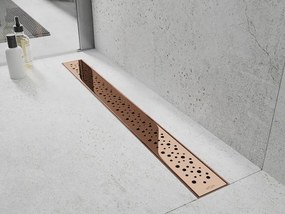 Mexen Flat 360° M12 odpływ liniowy obrotowy 50 cm, różowe złoto - 1621050-40