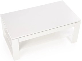 Rozkładany ławo-stół, podnoszony blat, biała 120/65-92/50-72 cm BETTY