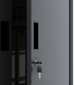 Szafa JAN Compact 1750 x 800 x 400 mm, antracytowa