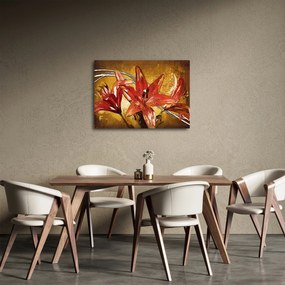 Obraz kwiatów lilii (70x50 cm)
