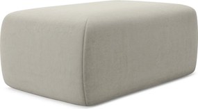 Pufa - z tkaniny welwetowej - perłowy - KAPUA