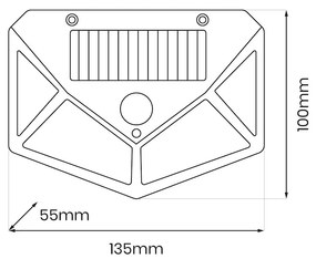 Lampa Solarna Batman 4000K IP44