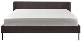 Czarne łóżko dwuosobowe w dekorze dębu 180x200 cm Wrap – Bonami Selection